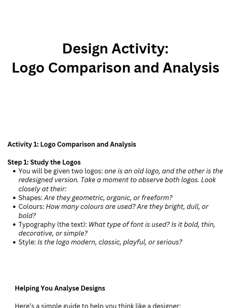 Logo Comparison and Analysis Guide | PDF