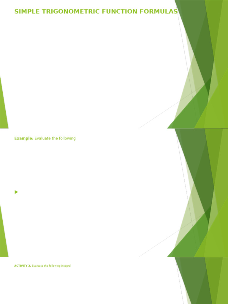 Simple Trigonometric Function | PDF
