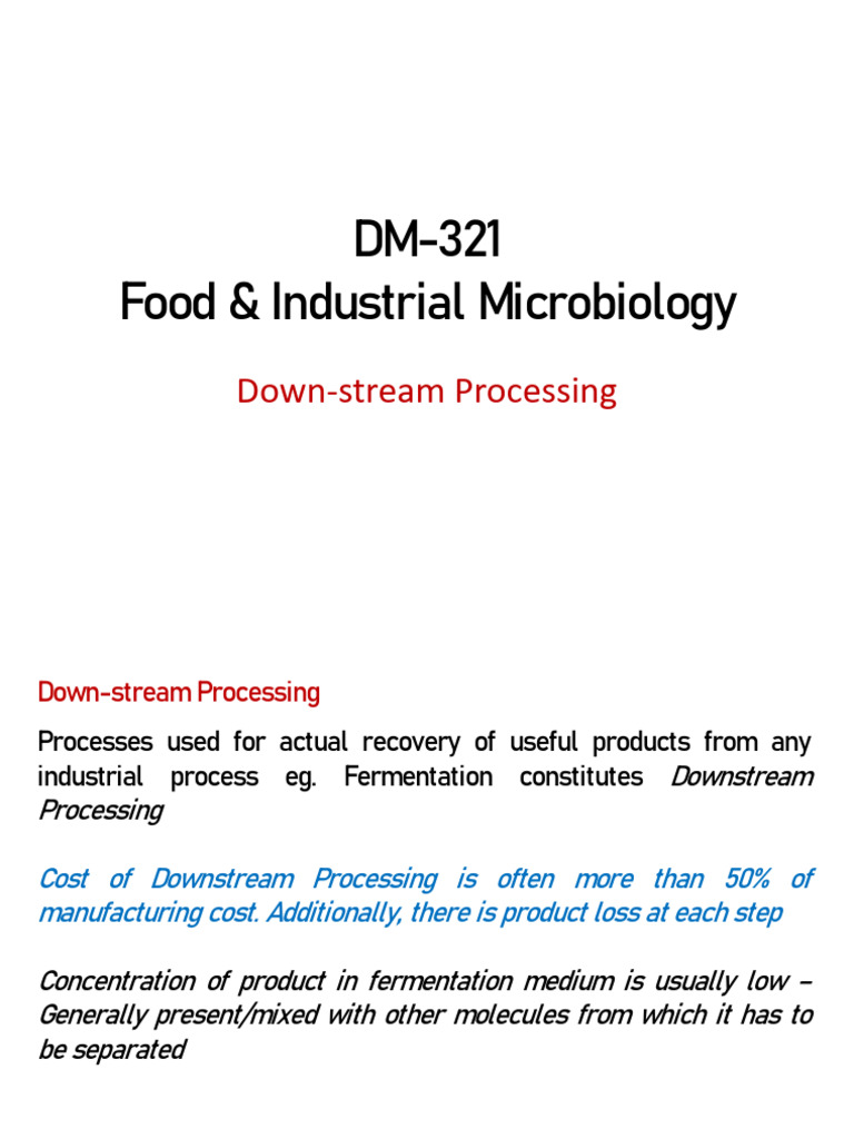 Downstream Processing in Microbiology | PDF | Protein Purification ...