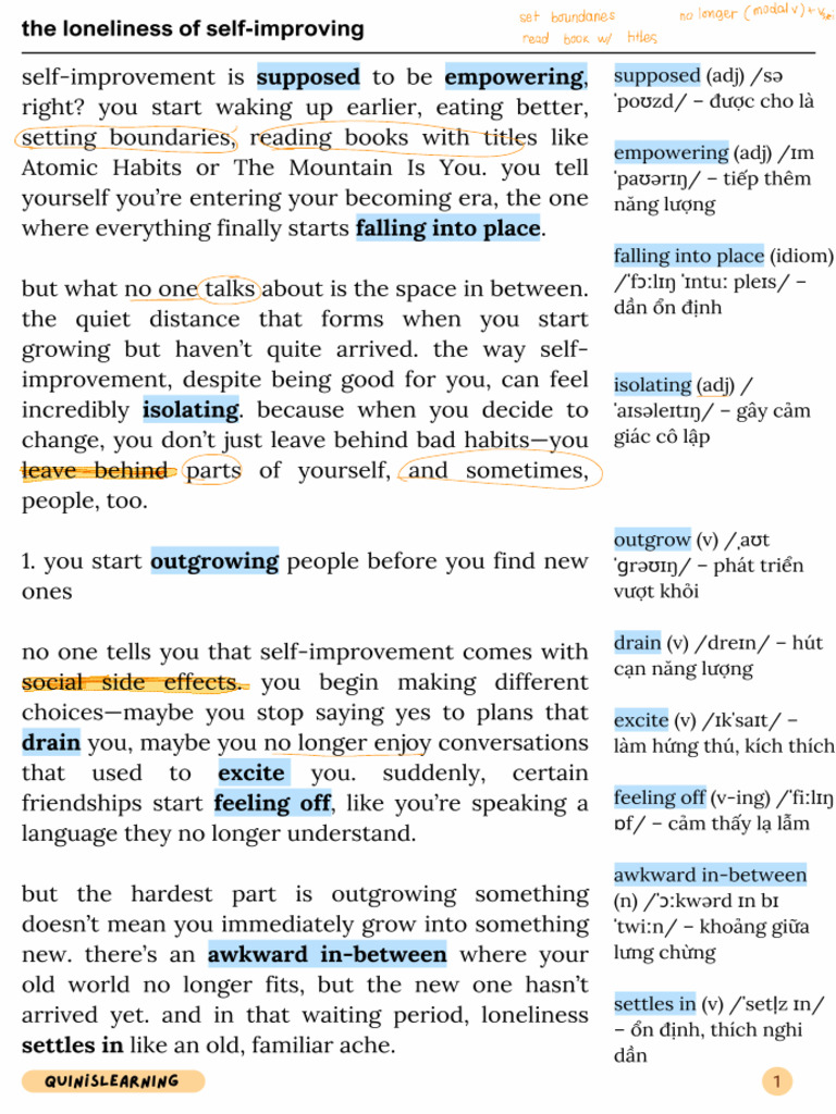 The Loneliness of Self - Improvement | PDF