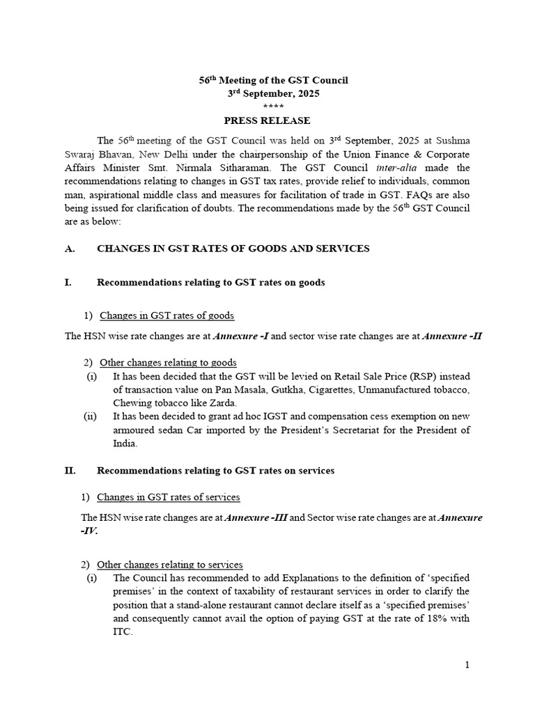 GST Rate Changes for HSN 691200 | PDF | Drink | Rope
