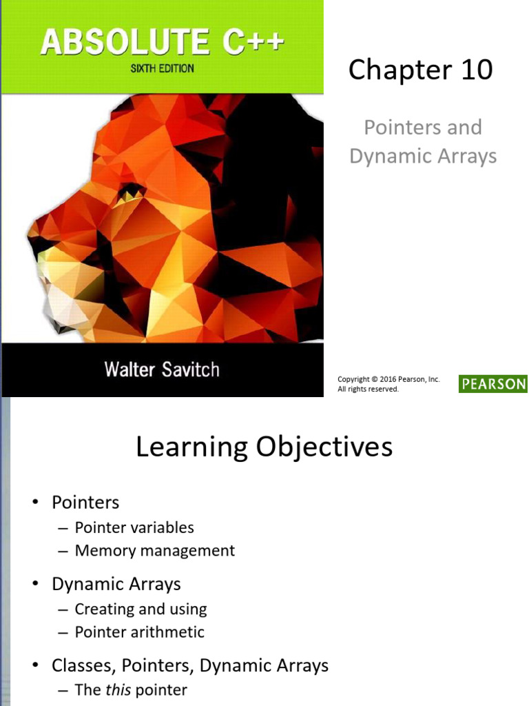 Pointers and Dynamic Arrays in C++ | PDF | Pointer (Computer ...