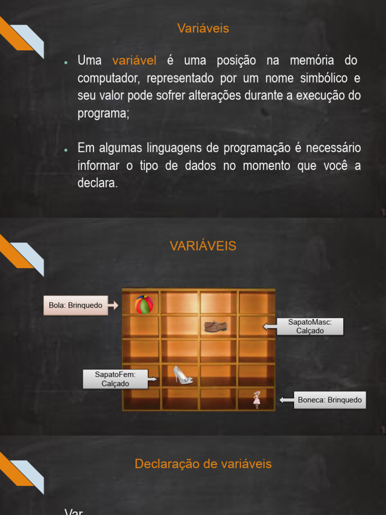 Introdução a Variáveis e Tipos em Programação | PDF | Tipo de dados ...