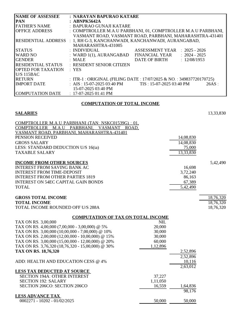 Computation 24 25 | PDF | Public Finance | Taxation