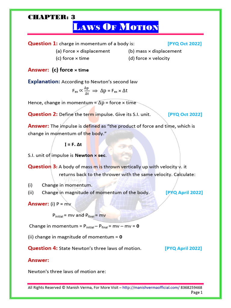 Physics Complete Notes + Imp Ques with Ans-3-21 | PDF | Force | Newton ...