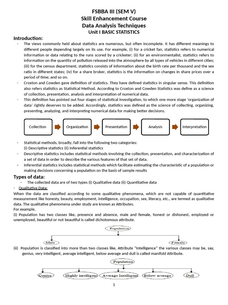 Data Analysis Techniques in Statistics | PDF | Level Of Measurement ...