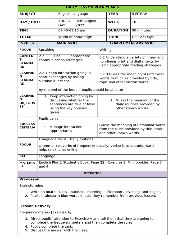 Lesson 3 | PDF | English Language | Linguistics