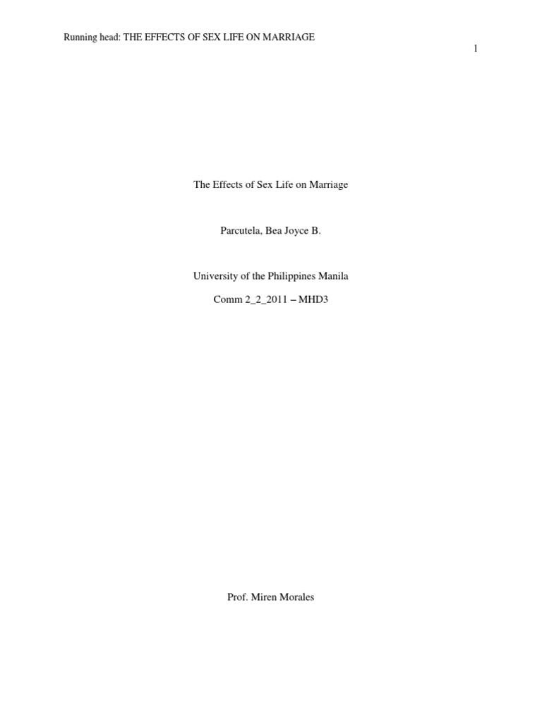 Impact of Sex on Marital Happiness | PDF | Human Sexual Activity | Marriage
