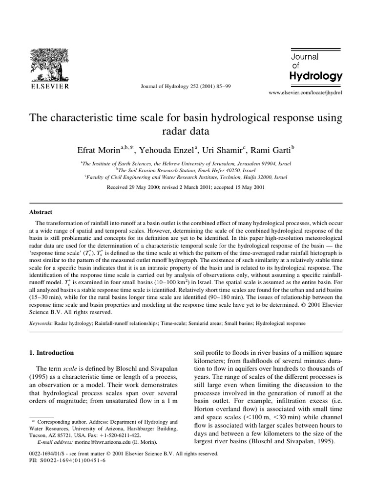 Basin Hidrology Response | PDF | Drainage Basin | Hydrology