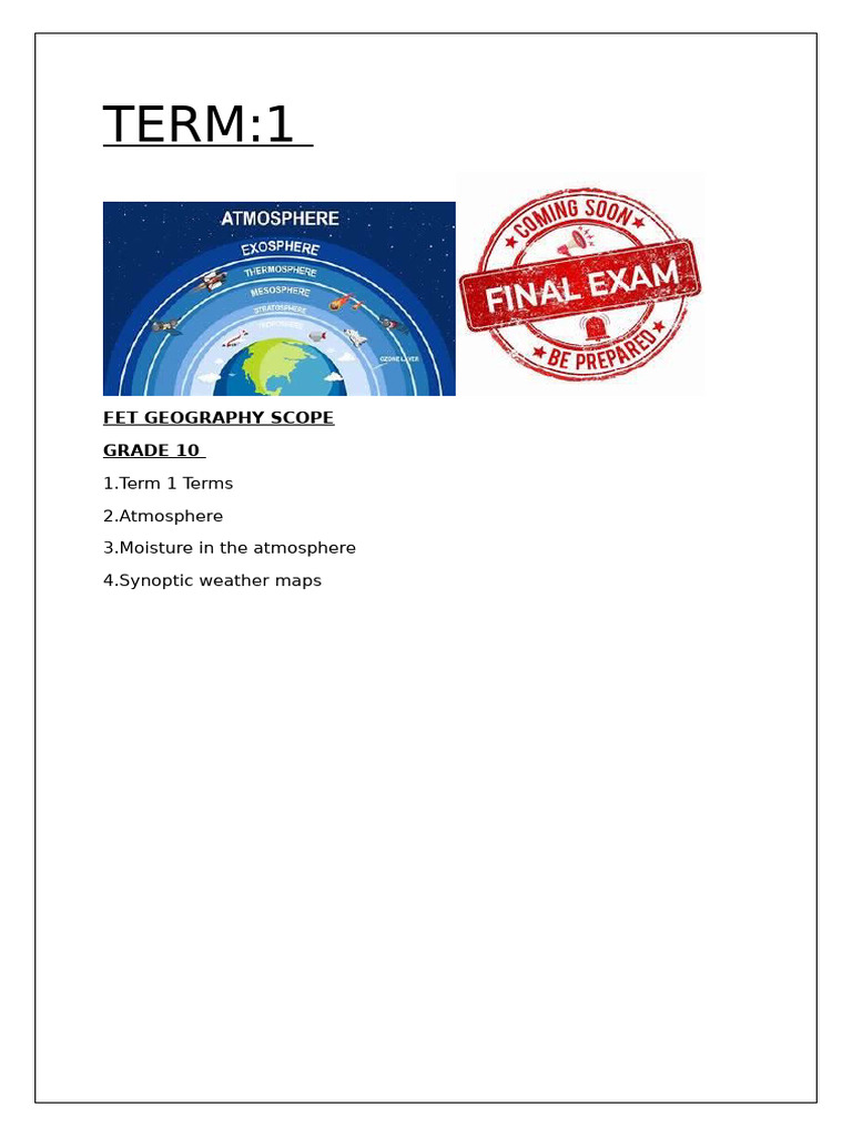 Grade 10 Geography Scope | PDF