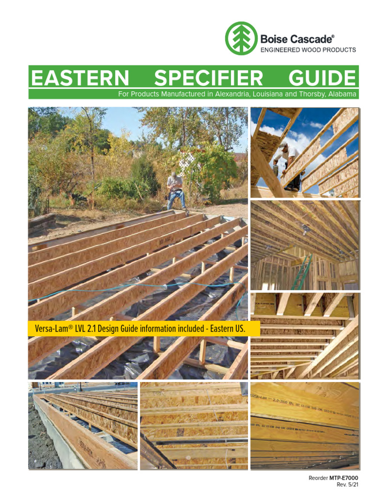 Eastern Specifier Guide for MTP-E7000 | PDF | Framing (Construction) | Wood