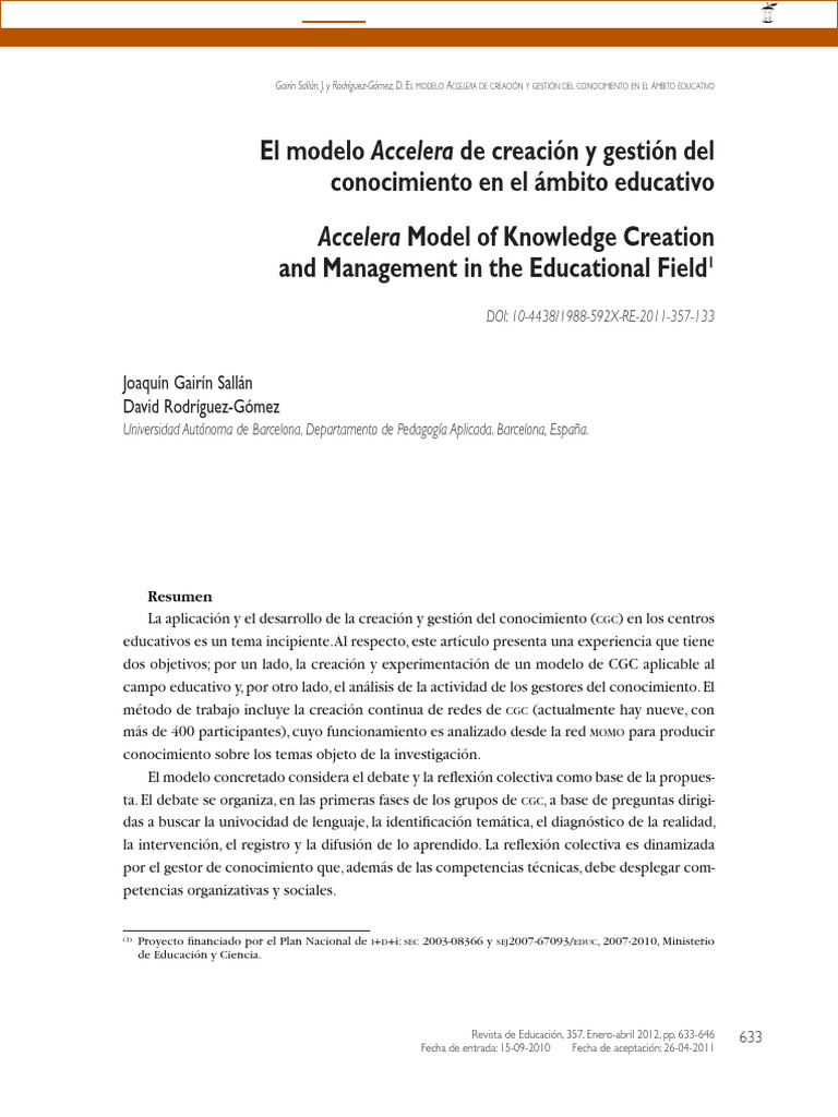 Acce Lera | PDF | Conocimiento administrativo | Aprendizaje