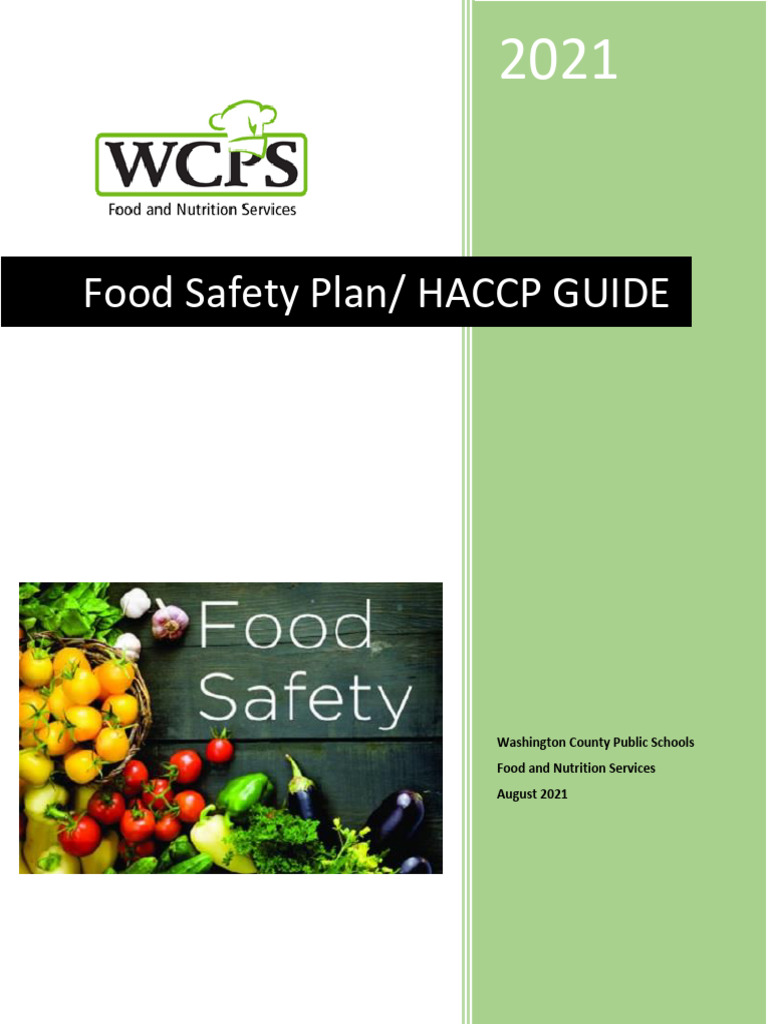 WCPS HACCP Food Safety Plan 2021 | PDF | Refrigerator