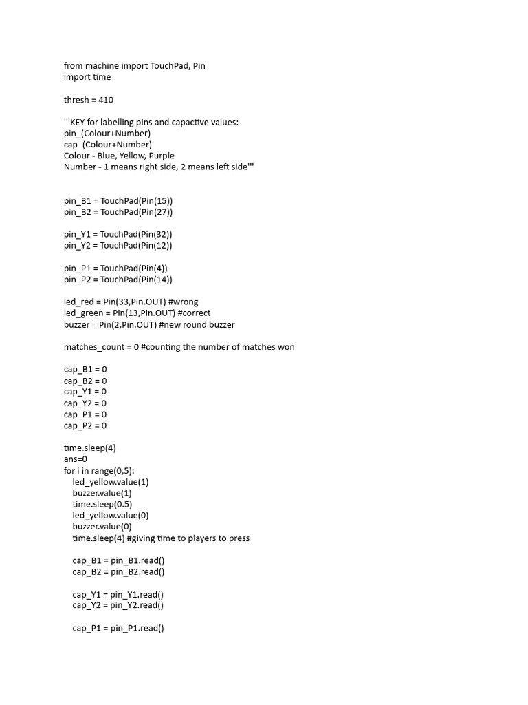 TouchPad Game Code for Friendship Test | PDF