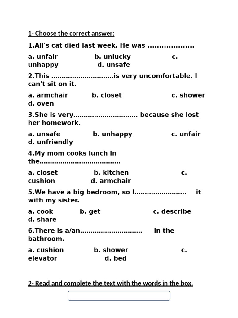 1-Choose The Correct Answer | PDF