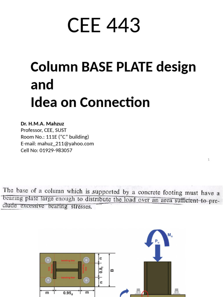 Base Plate Design and Connection Guide | PDF