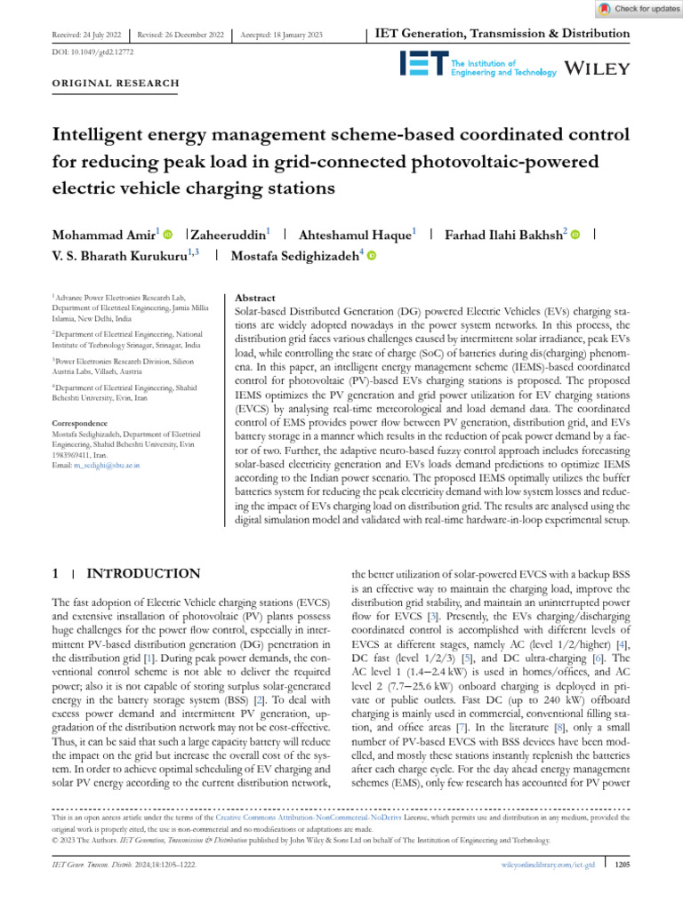 IET Generation Trans Dist - 2023 - Amir - Intelligent Energy Management ...