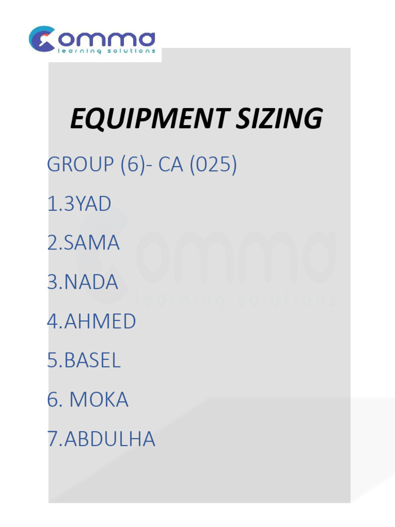 Equipment Sizing and Transformer Specs | PDF