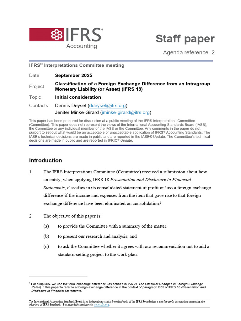 Ap2 Classification Intragroup Exchange | PDF | International Financial ...