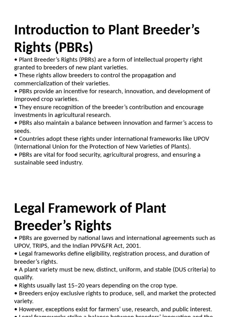 Understanding Plant Breeder's Rights | PDF | Plant Breeding | Agriculture