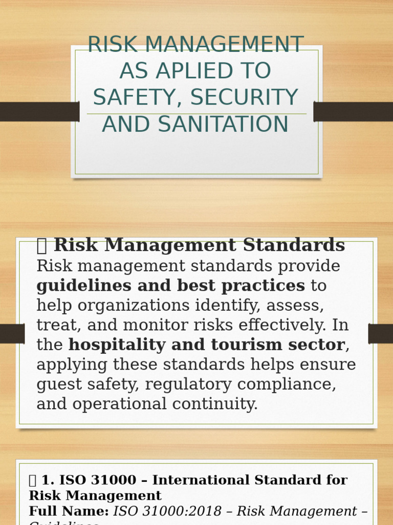 Risk Management in Hospitality Safety | PDF | Risk Management | Risk