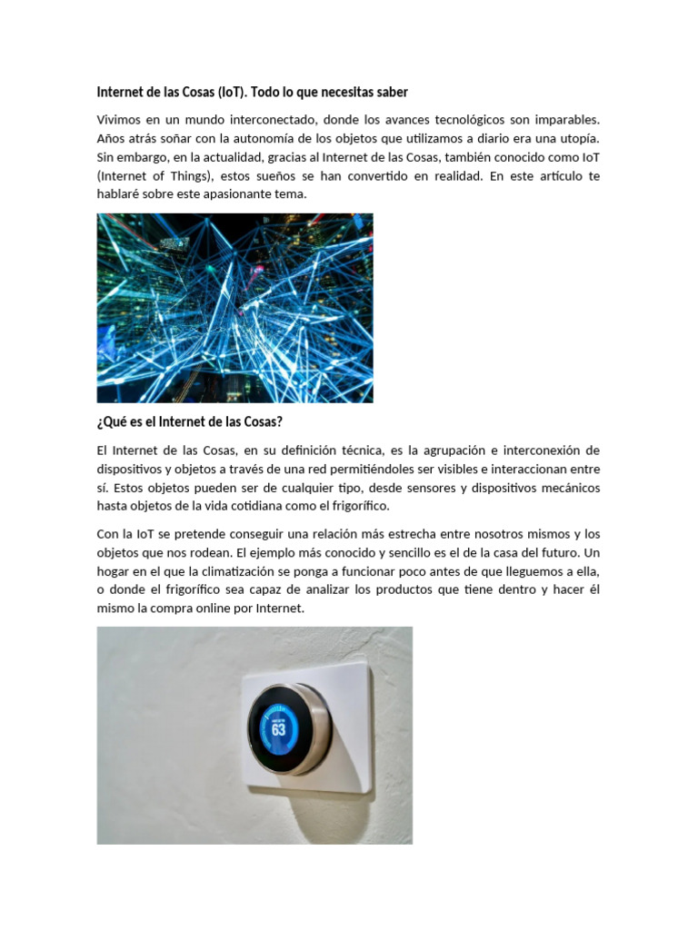 Guía del Internet de las Cosas (IoT) | PDF | Internet de las Cosas ...