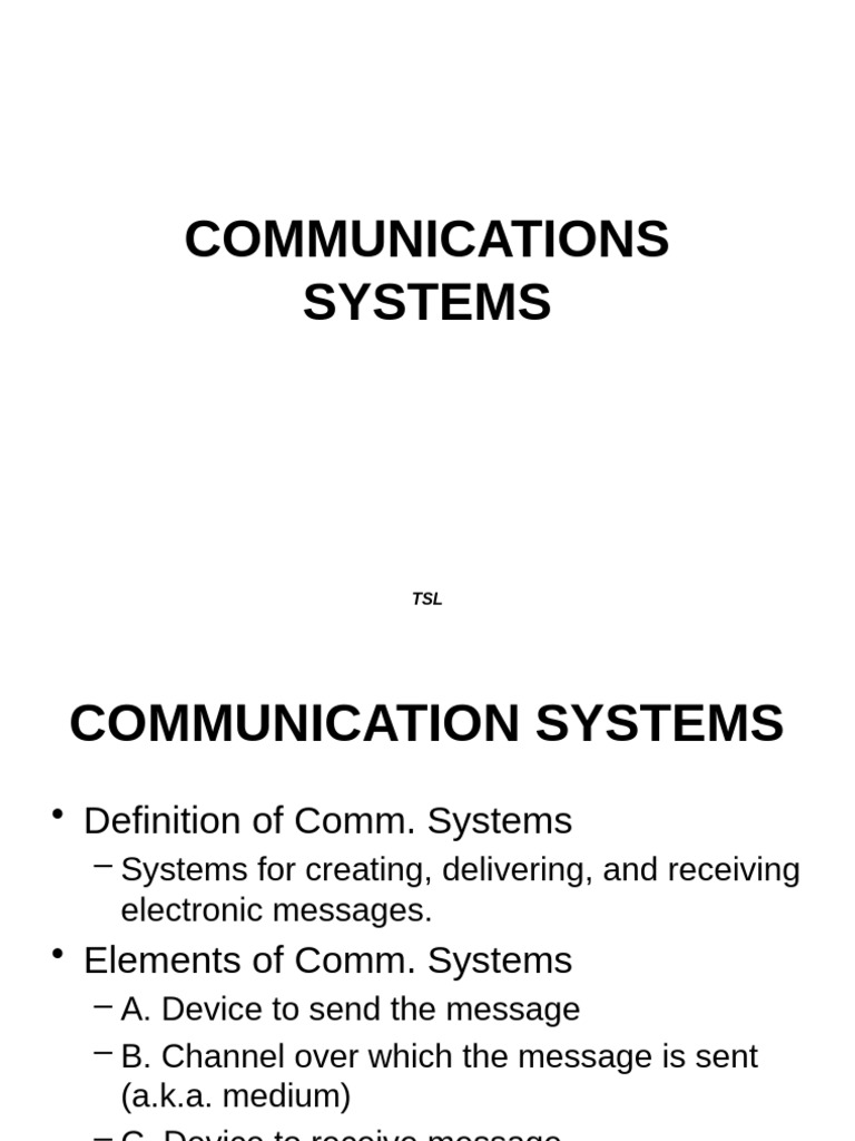 Presentation 9 Communication Systems | PDF | Character Encoding | Bit
