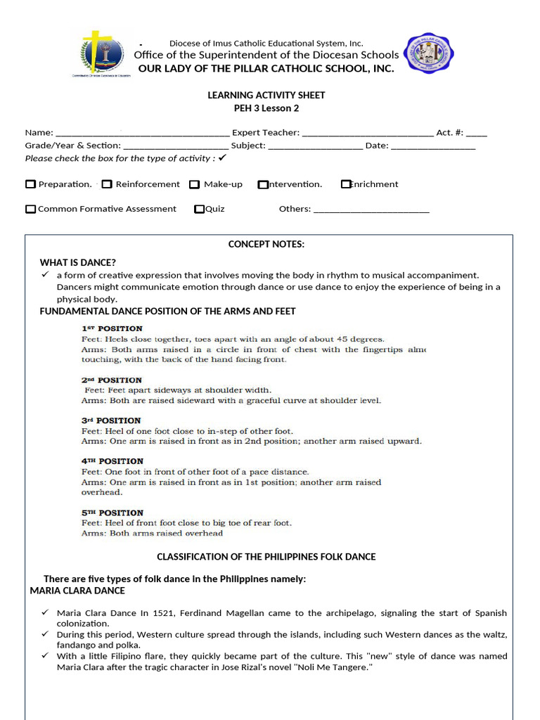LAS 2 PEH 3 Philippine Folk Dance | PDF | Dances