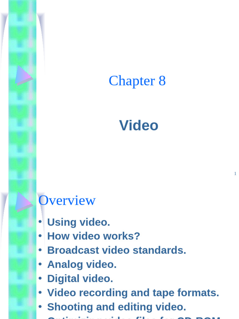 Chapter8 Video | PDF | Video | Data Compression