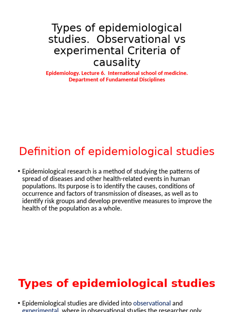 Understanding Experimental Epidemiology | PDF | Epidemiology | Experiment