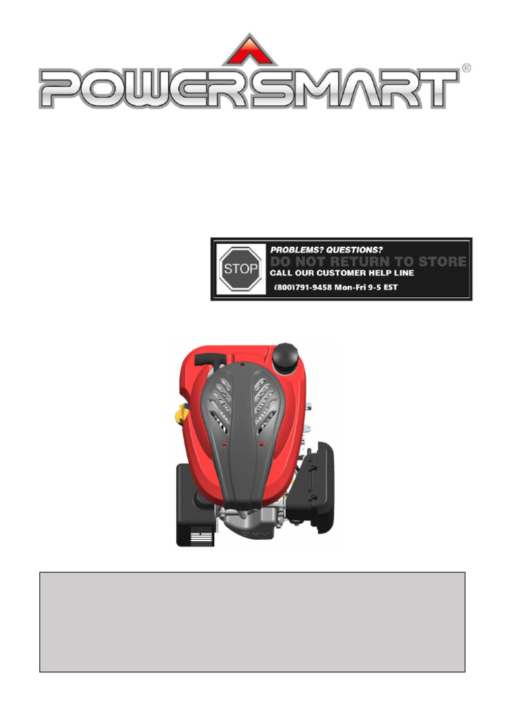 Powersmart ENGINE 159cc | PDF | Gasoline | Engines