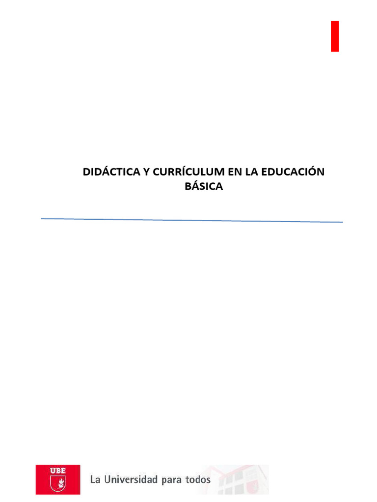 Didáctica y Currículum en Educación Básica | PDF | Plan de estudios ...