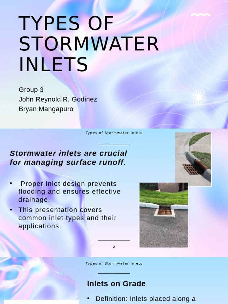 Types of Stormwater Inlets | PDF
