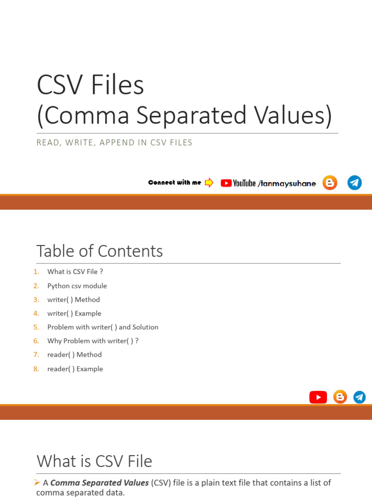 CSV File Handling in Python | PDF | Comma Separated Values | Data