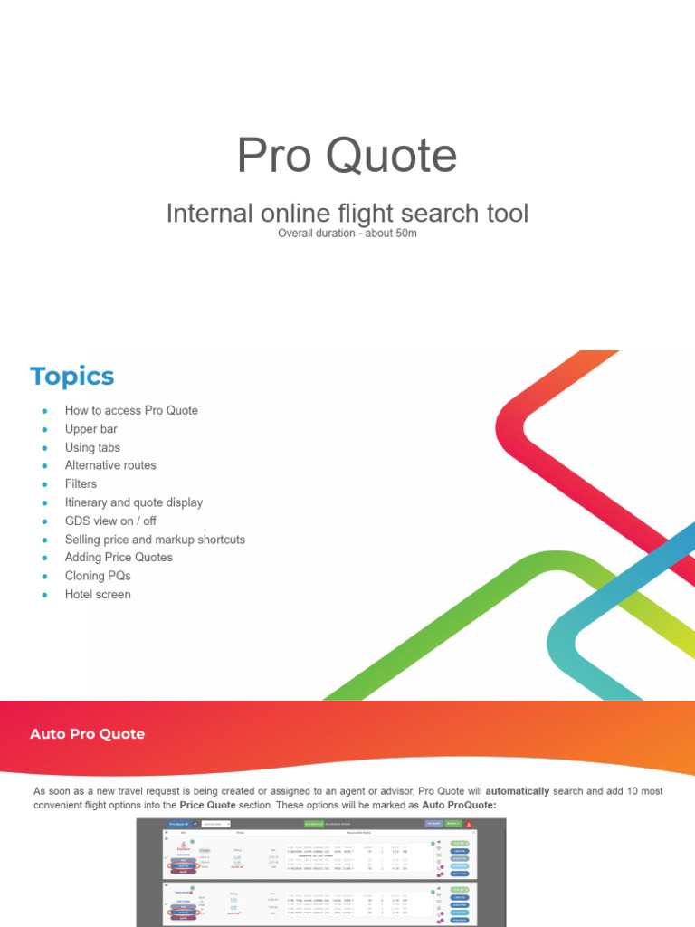Pro Quote Flight Booking Guide | PDF | Fare