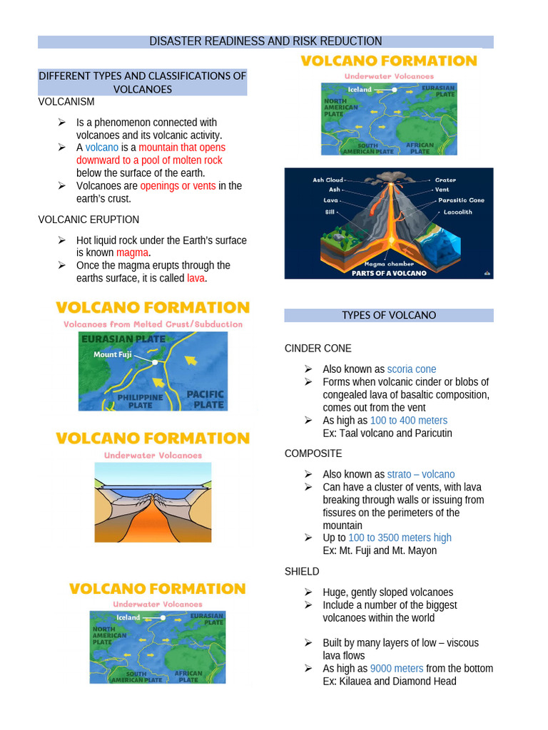Types and Classifications of Volcanoes | PDF | Volcano | Lava