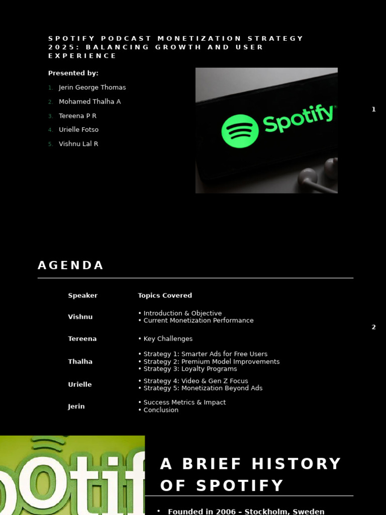 Spotify Podcast Monetization Strategy 2025 | PDF | Spotify | Podcast
