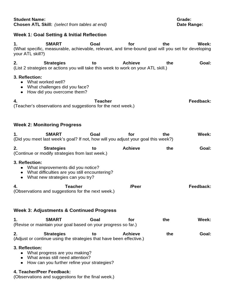 G6-8 ATL - Goal Setting, Monitoring Progress, Adjustments & Continued ...