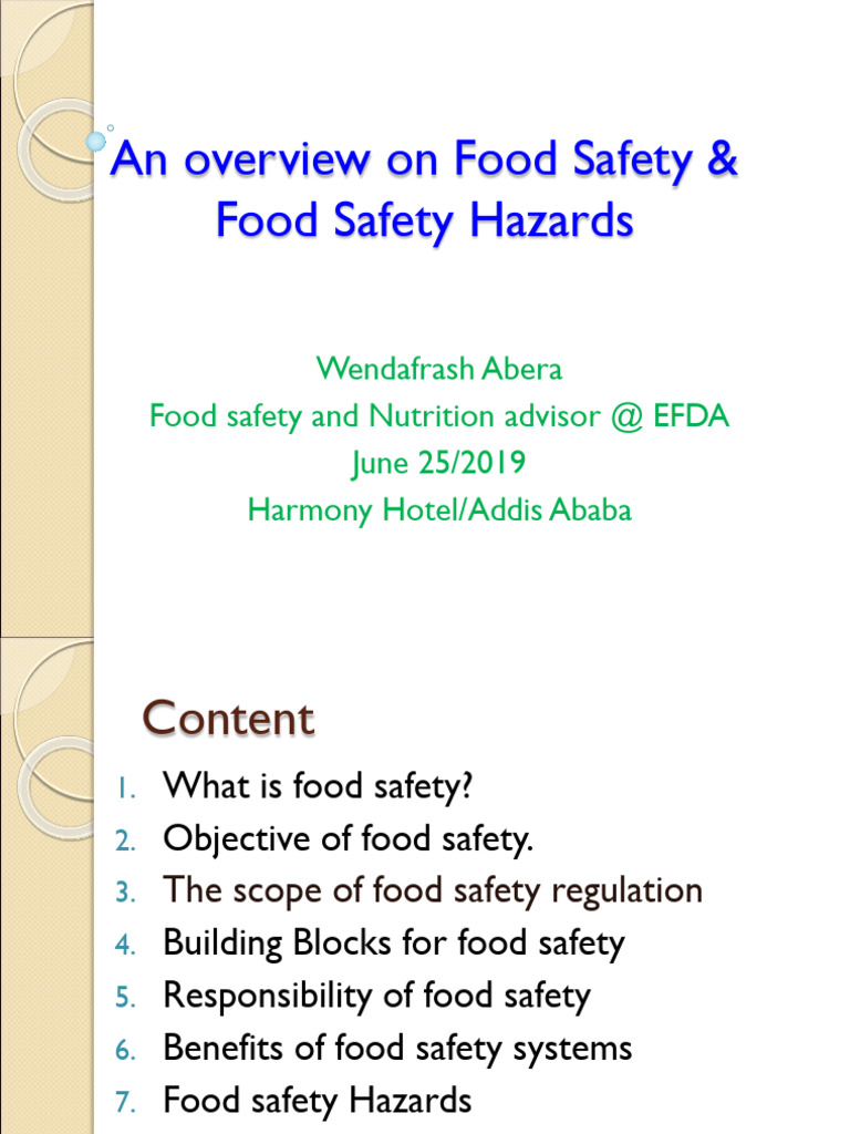 Food Safety Overview and Hazards | PDF | Food Safety | Foodborne Illness