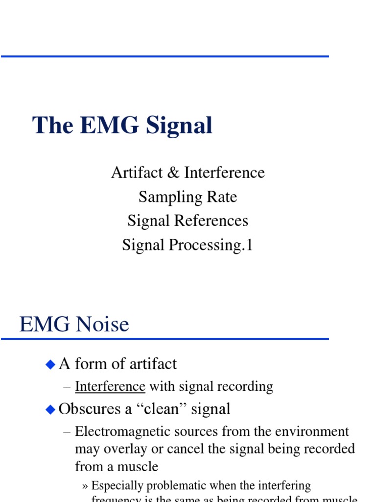 Signal 1 | PDF | Electromagnetic Interference | Electromyography