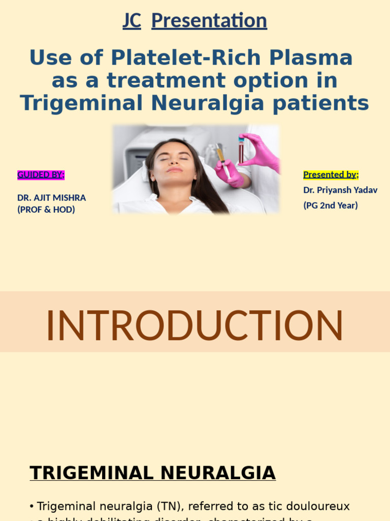 PRP Therapy for Trigeminal Neuralgia Relief | PDF | Ct Scan | Medical ...