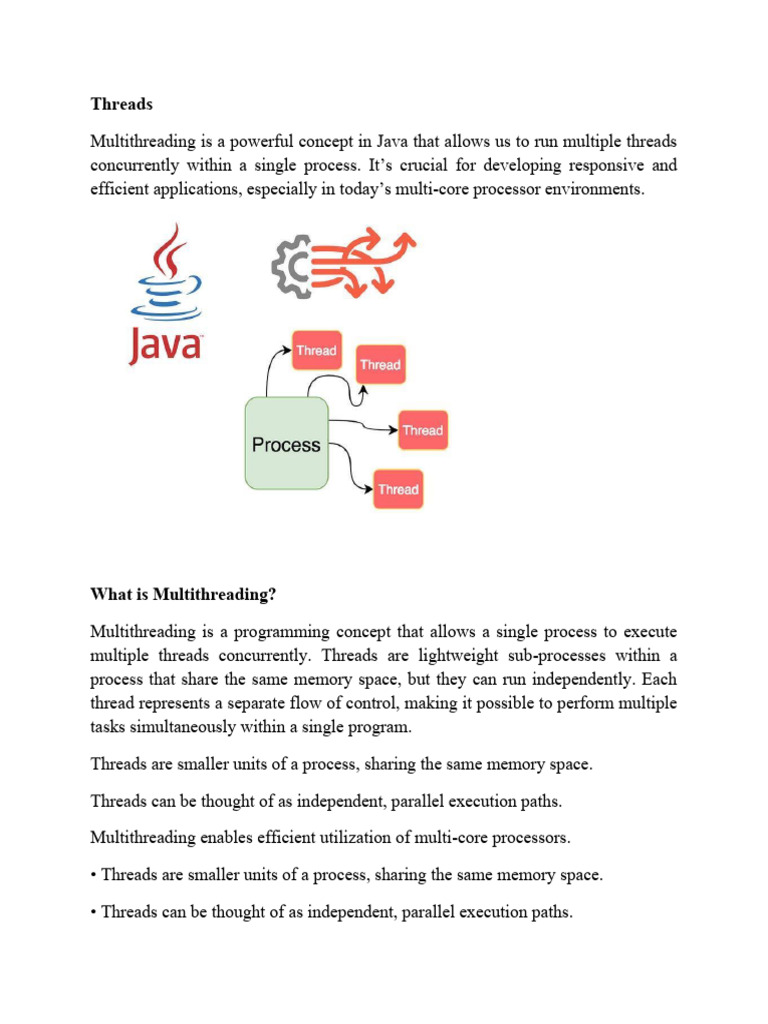 Understanding Java Multithreading | PDF | Process (Computing) | Thread ...