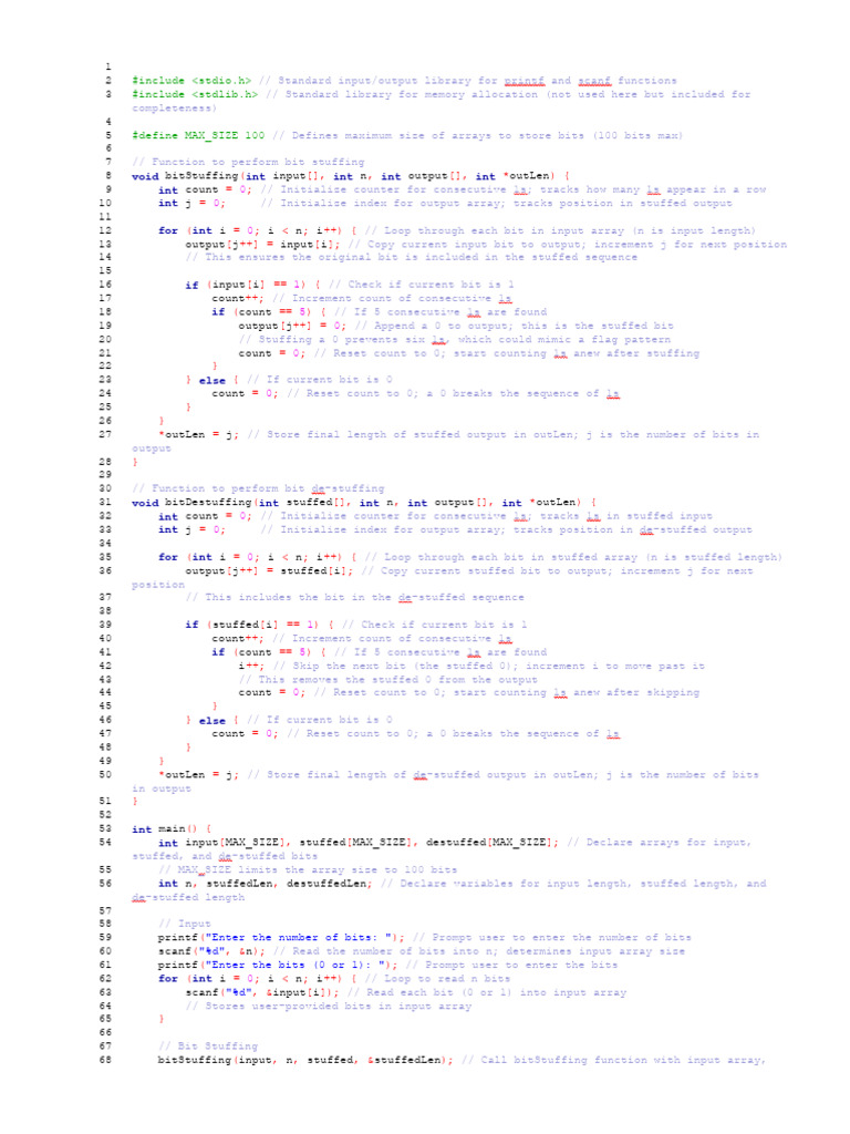 Bit Stuffing and Destuffing Explained | PDF | Computer Science ...