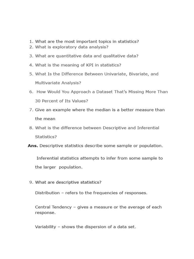 Key Concepts in Statistics Explained | PDF | Skewness | P Value