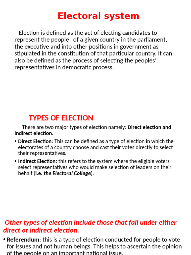 Overview of Electoral Systems and Suffrage | PDF | Voting | Elections