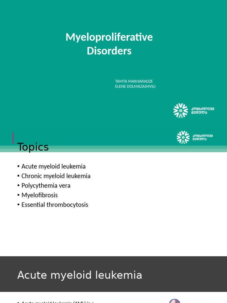Myeloproliferative Disorders | PDF | Leukemia | Diseases And Disorders