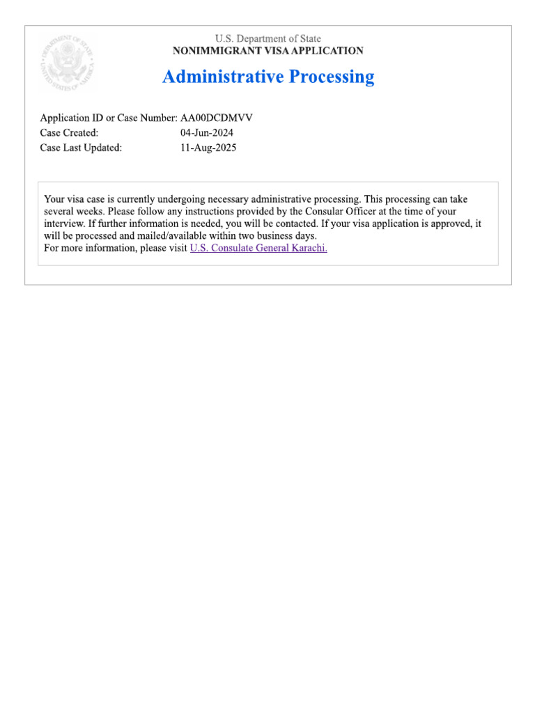 Administrative Processing | PDF