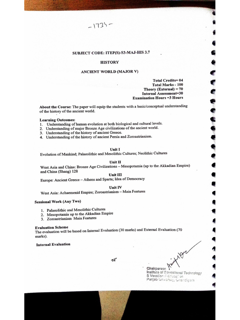 History (Major) Sem-3 | PDF