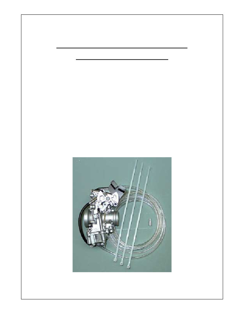 TM33 Carburetor Upgrade for XT225 | PDF | Carburetor | Throttle