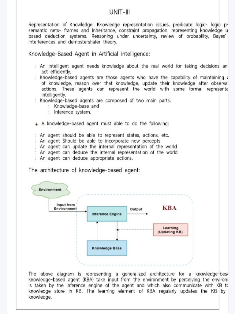 Ai Unit - 3 | PDF